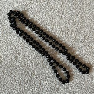 Black beaded necklace